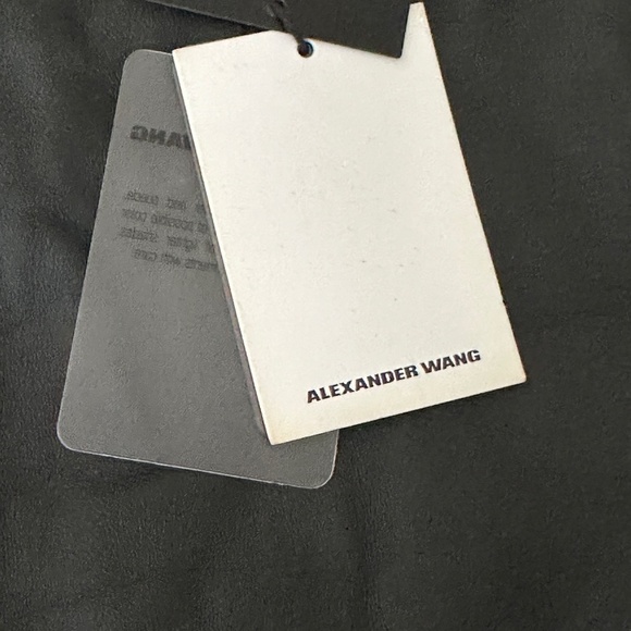 Brand New T by Alexander Wang Leather Lambskin Leather Color block Top Size 2 - Picture 6 of 8